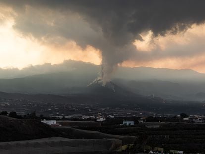 The volcanic eruption on La Palma on Tuesday.