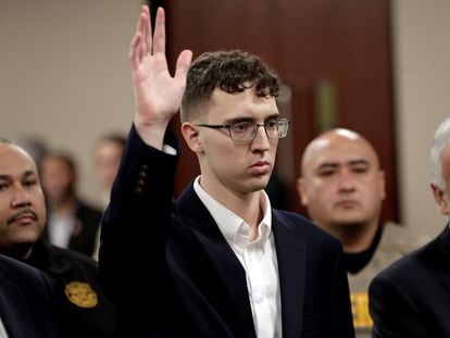Alleged Walmart mass shooter Patrick Crusius, a 21-year-old male from Allen, Texas is arraigned, in El Paso, Texas, October 10, 2019.