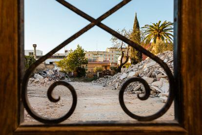 The view from inside a house in Son Espanyolet – other buildings have been demolished for the construction of a new project.