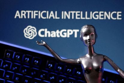 ChatGPT logo and AI Artificial Intelligence