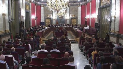 One of the hearings at the Supreme Court trial of leaders of the breakaway attempt. 
