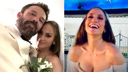 Ben Affleck and Jennifer Lopez, after their wedding in Las Vegas, in July 2022.