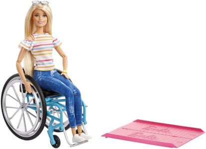 The 2019 Barbie with a wheelchair. 