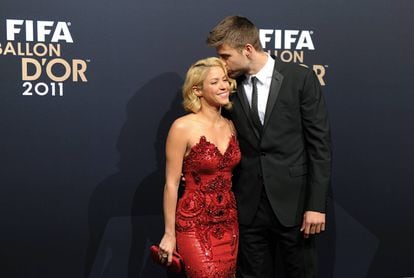 Shakira and Piqué at the Ballon d’Or gala in Zurich in 2012.