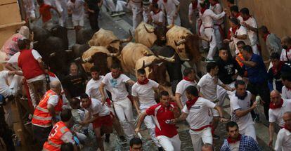Day 2 of the Running of the Bulls 2018.