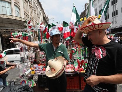 A street vendor in the historic center of Mexico City, on September 15.