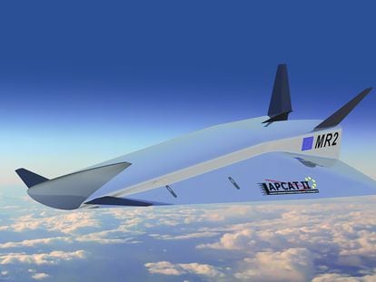 Artistic impression of the hypersonic aircraft being designed by the STRATOFLY project.