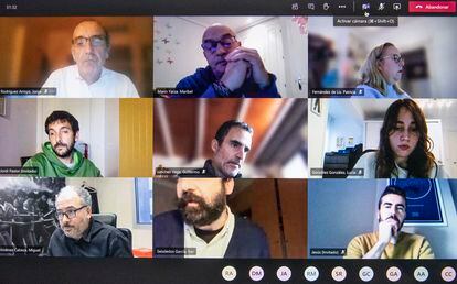 A virtual meeting of EL PAÍS reporters.
