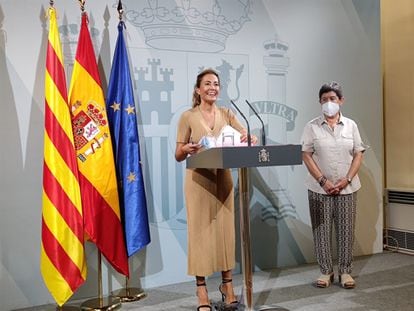 Transportation Minister Raquel Sánchez pictured in Barcelona on Wednesday.