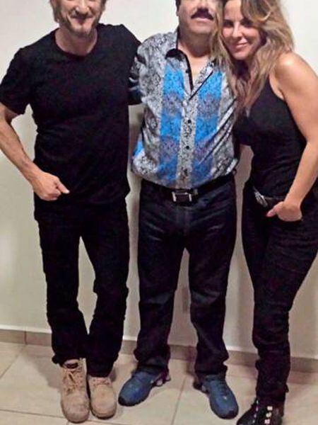 Sean Penn, El Chapo and Kate del Castillo in October 2015