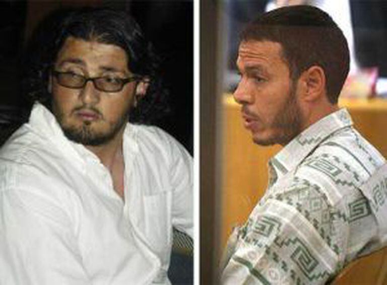 Lahcen Ikassrien (right) and Hamed Abderramán at their trial in the High Court.