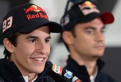 Marc Márquez during a press conference ahead the Australian Grand Prix.