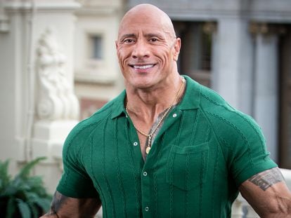 Dwayne Johnson on October 22, during his visit to Madrid for the premiere of 'Black Adam.'
