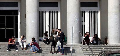 Students at Complutense University in Madrid.