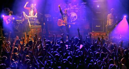 The Crystal Fighters perform at Sala But in Madrid.