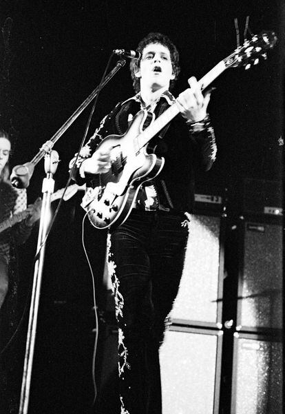 Lou Reed performing in 1972 at the Carre Theater in Amsterdam.