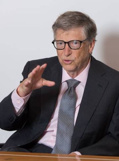 Bill Gates during the interview.