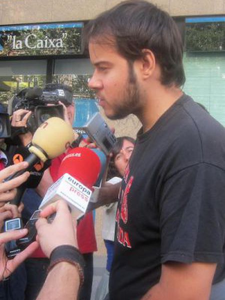 Rapper Pablo Hasel following his arrest in 2011.