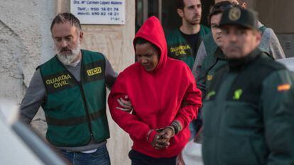 Quezada at the time of her arrest, when she was caught moving Gabriel's body in her car.