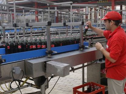 A Coca-Cola bottling plant in Fuenlabrada, outside Madrid.