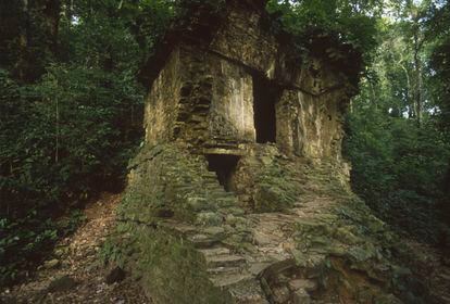 The Temple of the Jaguar in Palenque, Chiapas.