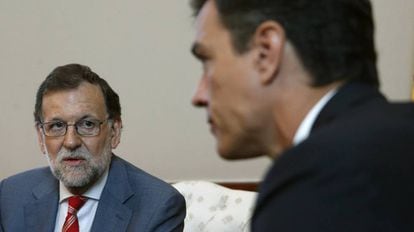 Mariano Rajoy and Pedro Sánchez meet on Wednesday.