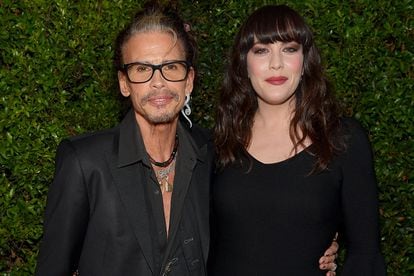 Liz Tyler with her father, Steven Tyler, at an event in 2019.