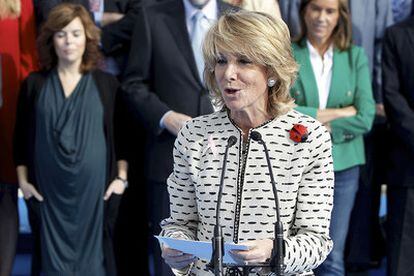 Madrid regional premier Esperanza Aguirre, photographed on Wednesday morning.