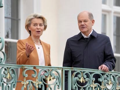 German Chancellor Olaf Scholz and European Commission President Ursula von der Leyen met in Germany, on Sunday, March 5, 2023.