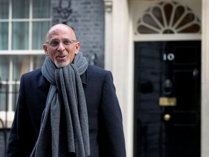 Nadhim Zahawi, Britain's Minister without Portfolio leaves after attending a cabinet meeting in Downing Street in London, Tuesday, Jan. 17, 2023.
