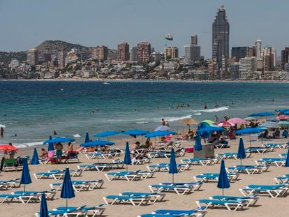 Benidorm beach on July 10 after the lockdown was lifted