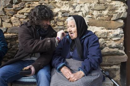 Rural priests often visit the elderly who are no longer able to attend church.