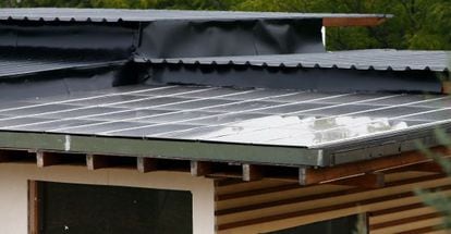 Solar panels on the roof of a home.