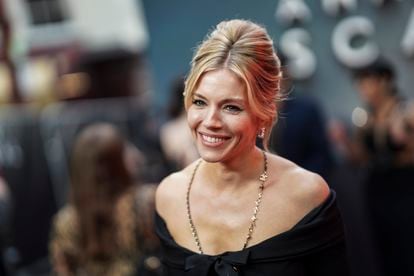 Sienna Miller attending Netflix’s ‘Anatomy of a Scandal’ premiere, on April 14, 2022, in London.