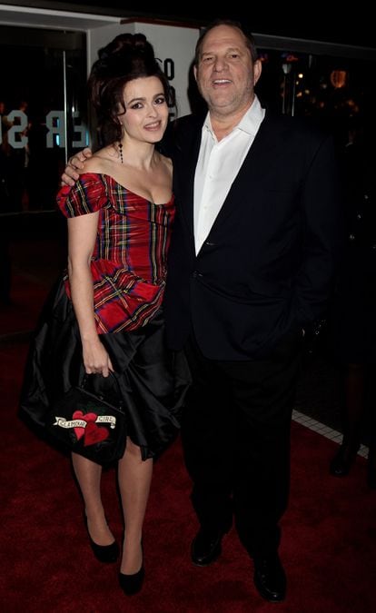 Helena Bonham Carter and Harvey Weinstein at a screening of 'The King's Speech' in London in 2010.