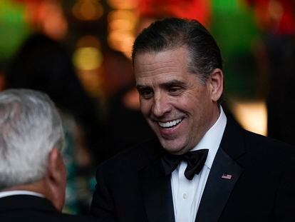 Hunter Biden talks with guests before President Joe Biden offers a toast during a State Dinner for India's Prime Minister Narendra Modi at the White House, on June 22, 2023.