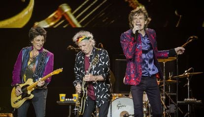 The Rolling Stones performing in Mexico City.