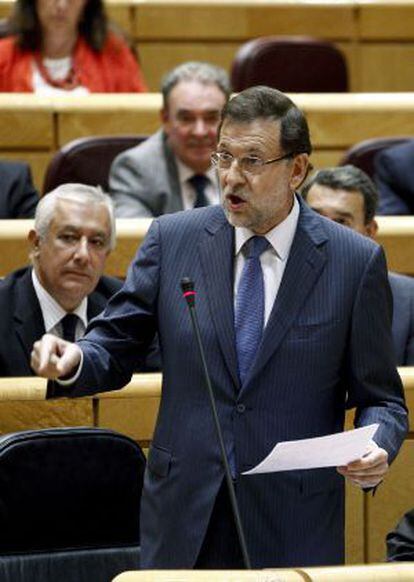 Prime Minister Mariano Rajoy, speaking in Spain&#039;s Senate on Tuesday.