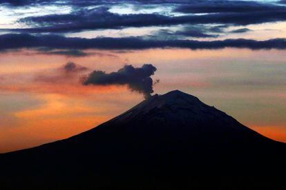 Popocatepetl volcano, as seen from Mexico City