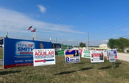 Campaign posters in Fort Bend.