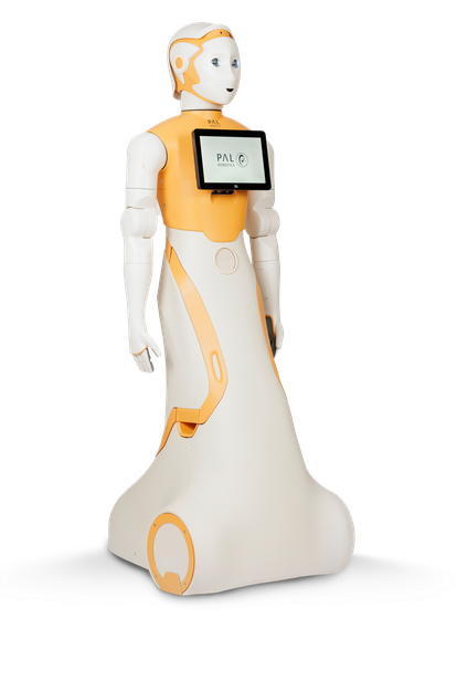 An image of the social humanoid robot ARI, from PAL Robotics, in a photograph provided by the company