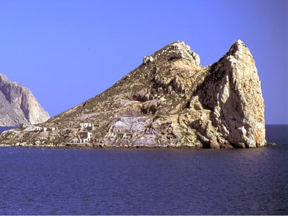 Fraile Island off the coast of Águilas, in Spain's Murcia region.