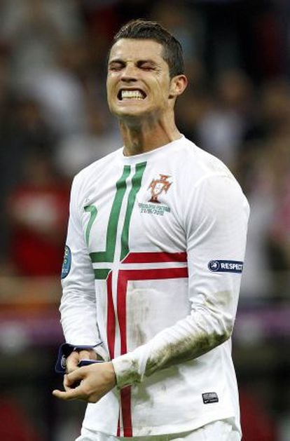 Cristiano Ronaldo during a match against the Czech Republic at Euro 2012.