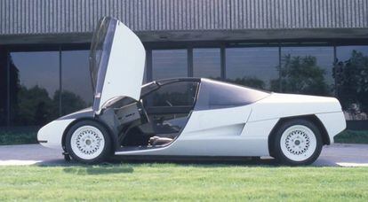 Toyota MX-1. In the 1980s, Calty focused on exploring new design languages and techniques. The result was the Toyota MX-1, a mid-engine sports car with scissor doors. It never went into production.
