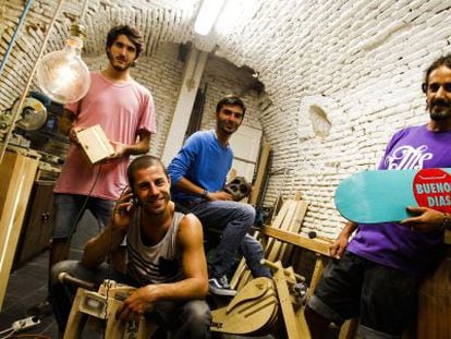 The makers from Estudio Buenos Días, in downtown Madrid.