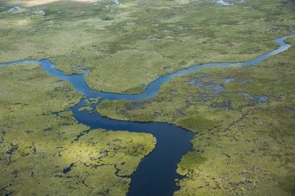 An aerial image of the eastern part of the territory, which is recuperating its original ecosystem thanks to the work of the Conservation Land Trust (CLT)