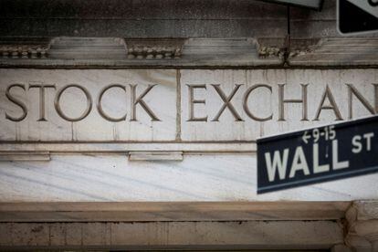 The Wall Street entrance to the New York Stock Exchange is seen in New York City, on November 15, 2022.