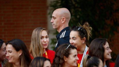 President of the Royal Spanish Football Federation Luis Rubiales during a ceremony in Madrid, Spain, on Aug. 22, 2023.
