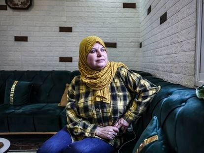 Manal Tamini, aunt of Wisam Marwan Tamimi, one of the Palestinian minors who could be freed by the prisoner exchange between Israel and Hamas, at her home in Nabi Saleh, on November 19, 2023.
