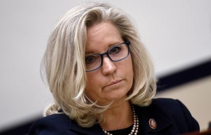 Liz Cheney, in a session of the House of Representatives in 2021.